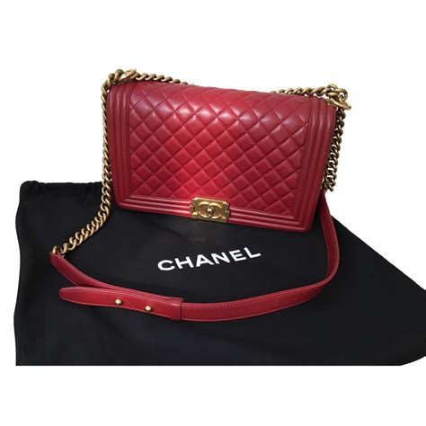 chanel boy bag small red|red chanel boyfriend bag.